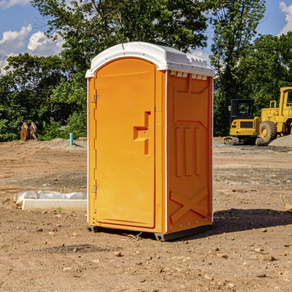 how often are the porta potties cleaned and serviced during a rental period in Elida